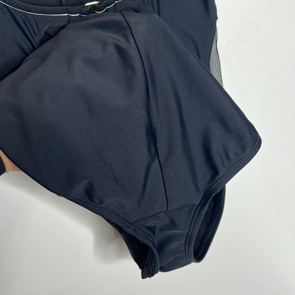 La Blanca Navy Mesh One Piece Swimsuit - Picture 8 of 8